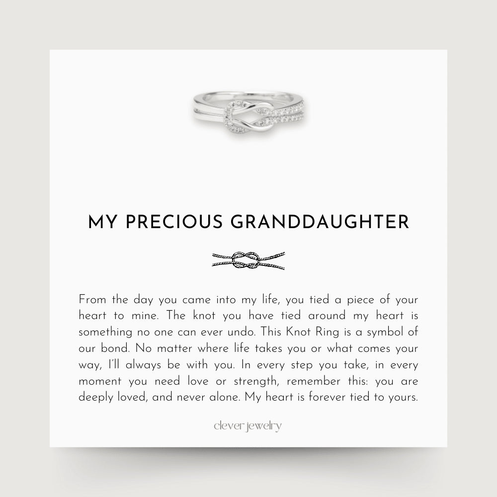 To My Granddaughter - Love Knot Ring