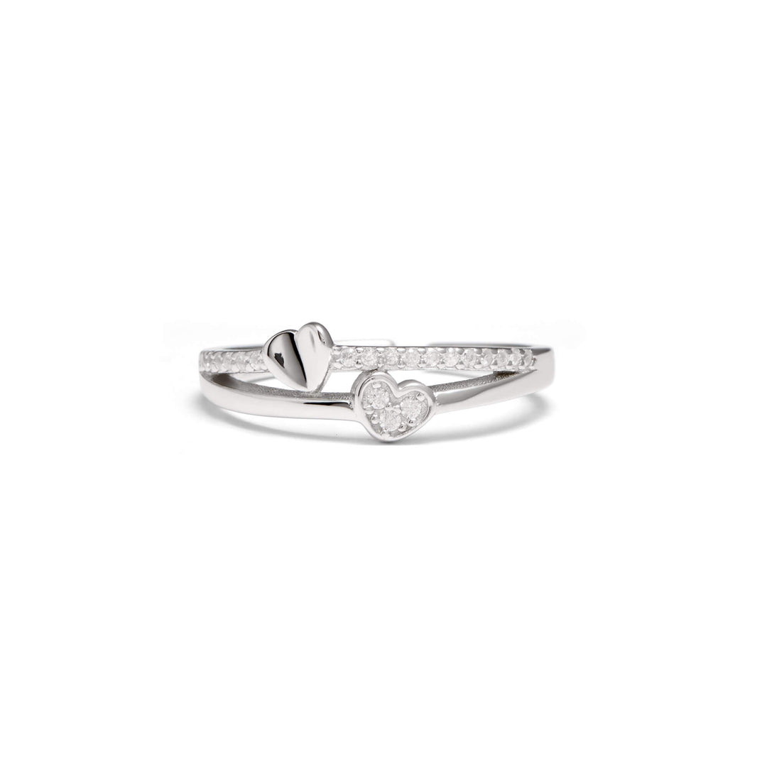 Mother & Daughter - Twin Heart Ring