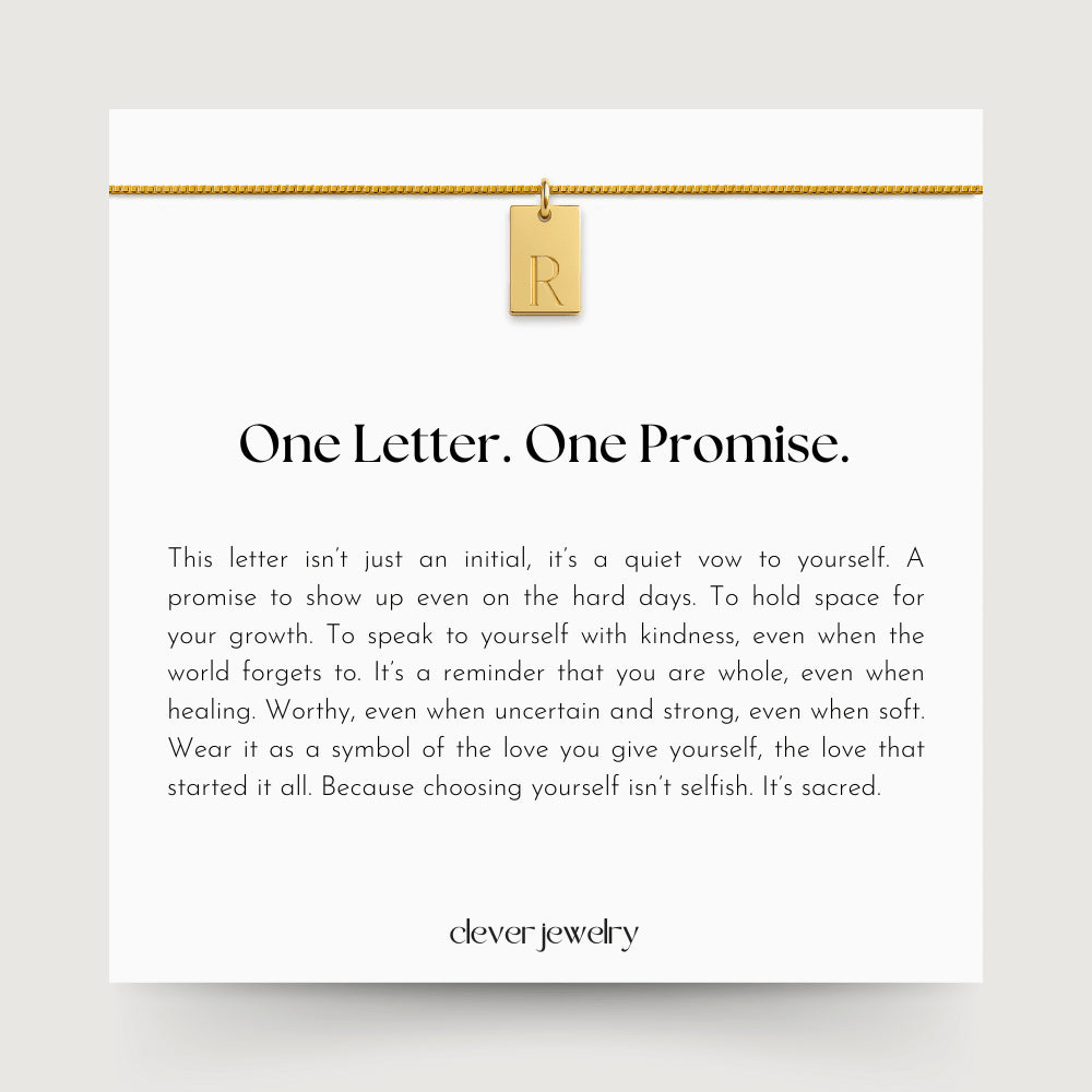 Initial Tag Promise Necklace