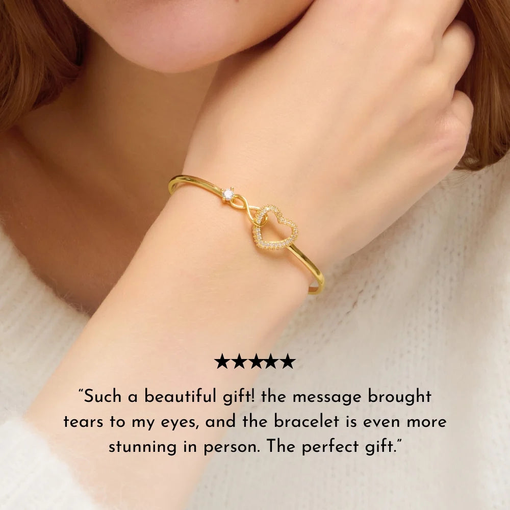 Mother & Daughter - Infinity Heart Bracelet - Left Feature Image