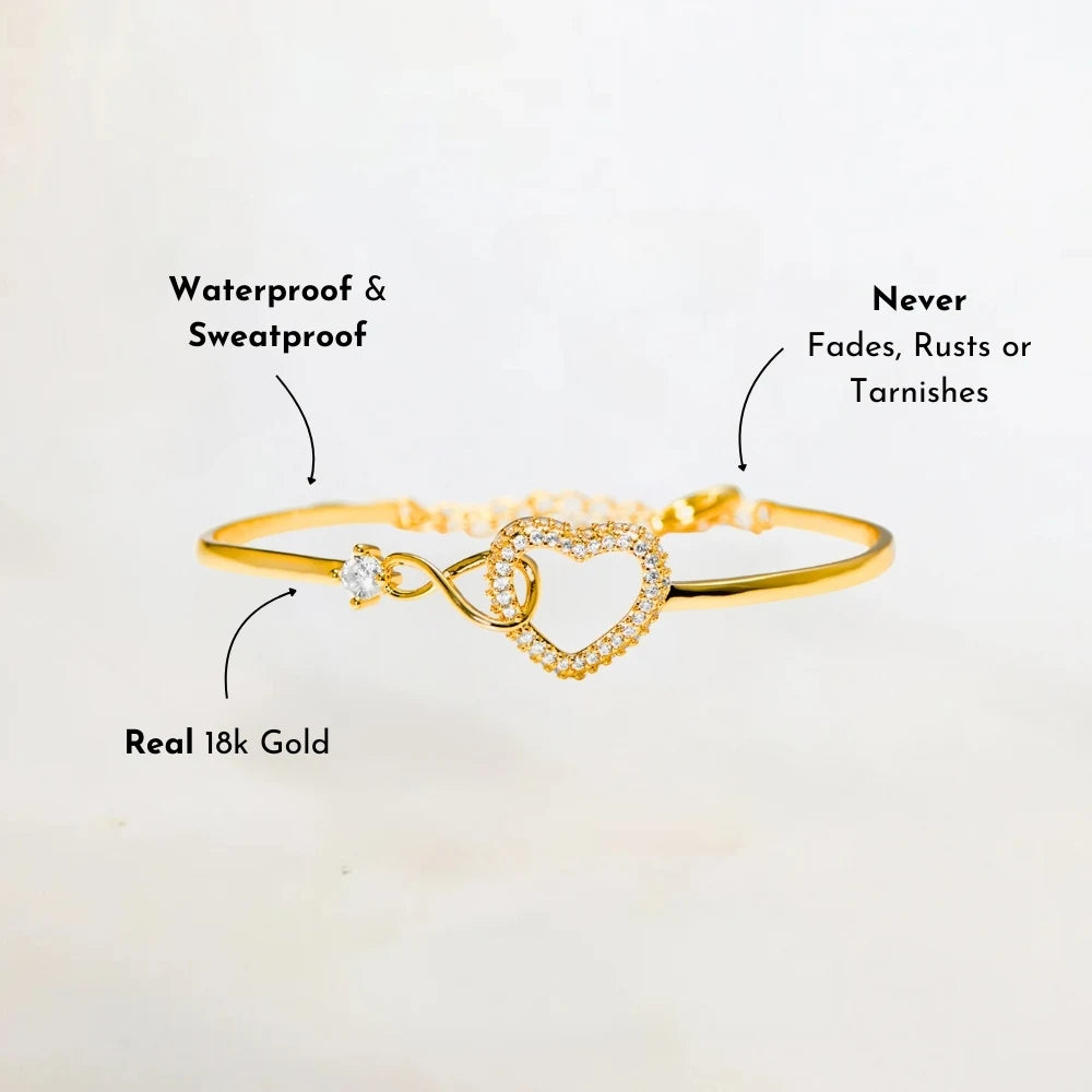 Mother & Daughter - Infinity Heart Bracelet - Right Feature Image