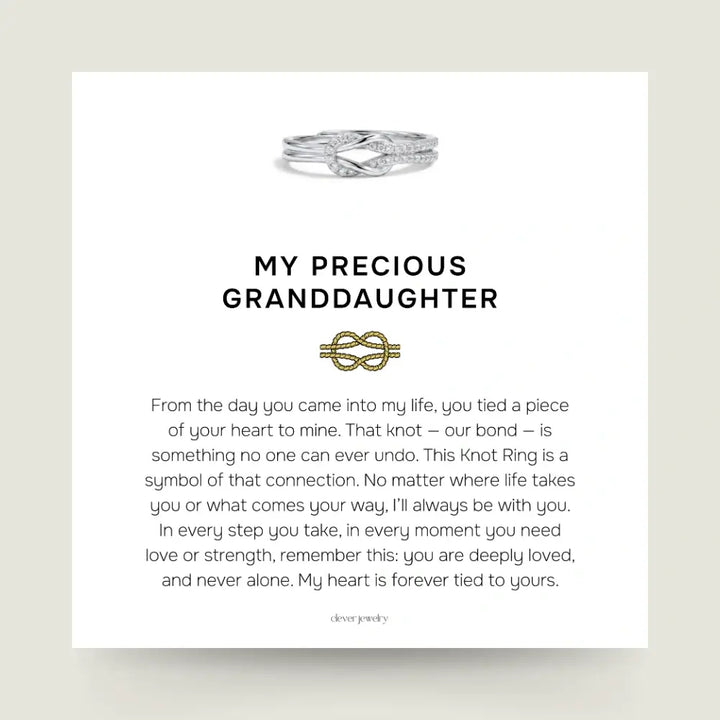 To My Granddaughter - Love Knot Ring