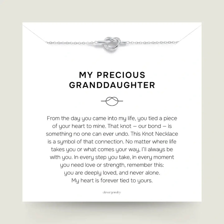 My Precious Granddaughter - Love Knot Necklace