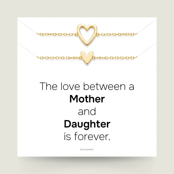 Mother & Daughter - Matching Hearts Bracelet