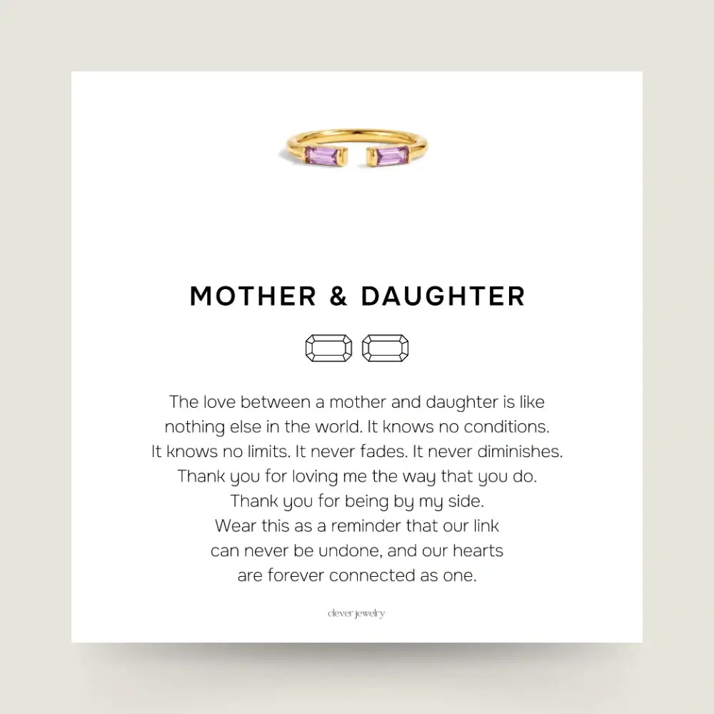 Mother & Daughter - Bonded Birthstone Ring