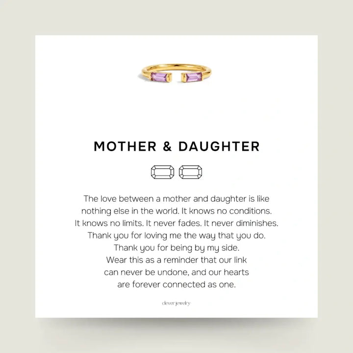 Mother & Daughter - Bonded Birthstone Ring