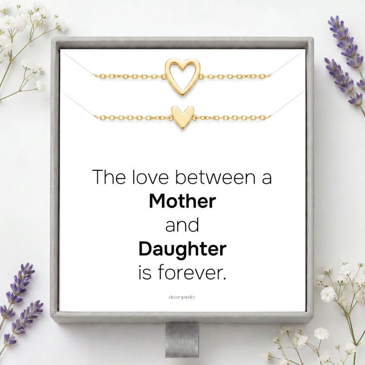 Mother & Daughter - Matching Hearts Bracelet