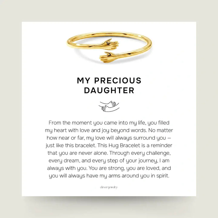 My Precious Daughter - Gold Hug Bracelet