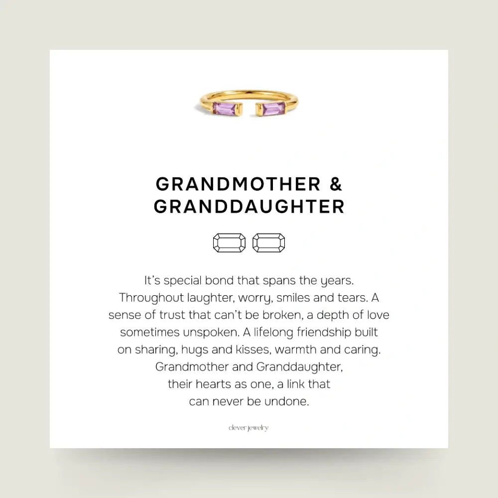 Grandmother & Granddaughter - Bonded Birthstone Ring