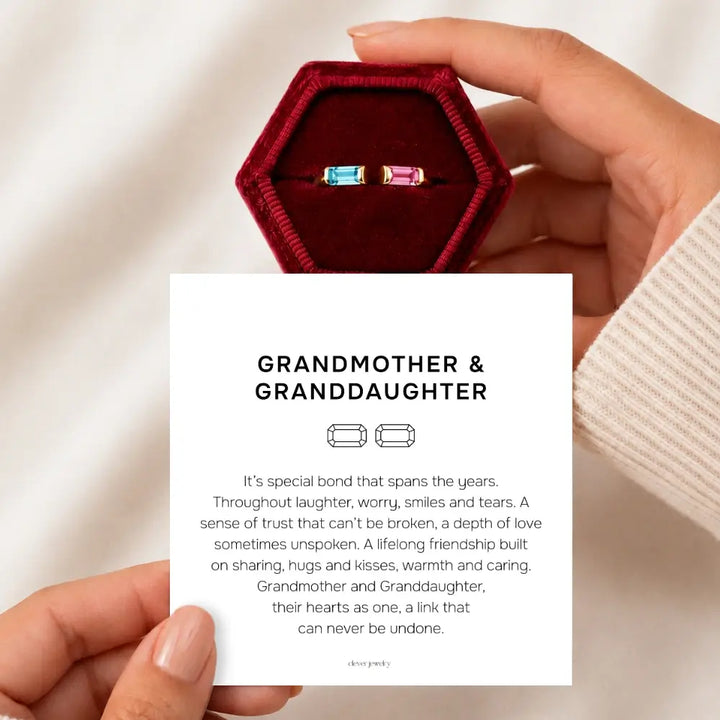 Grandmother & Granddaughter - Bonded Birthstone Ring