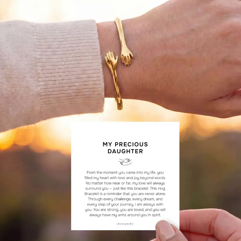 My Precious Daughter - Gold Hug Bracelet