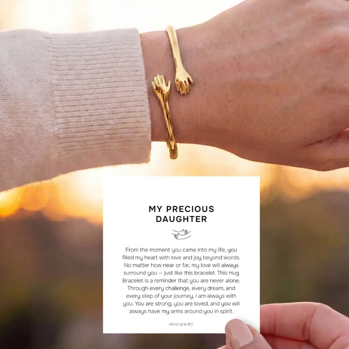 My Precious Daughter - Gold Hug Bracelet