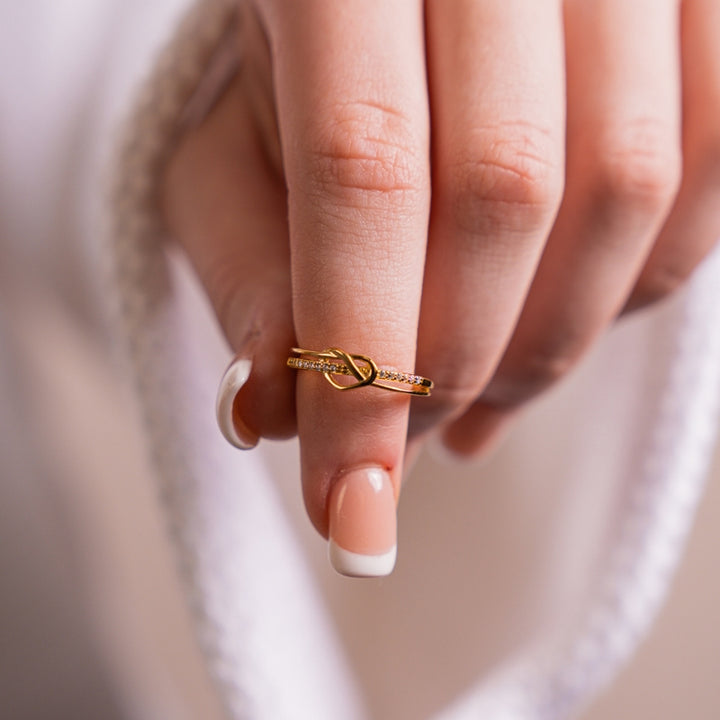 Mother & Daughter - Gold Linked Forever Ring