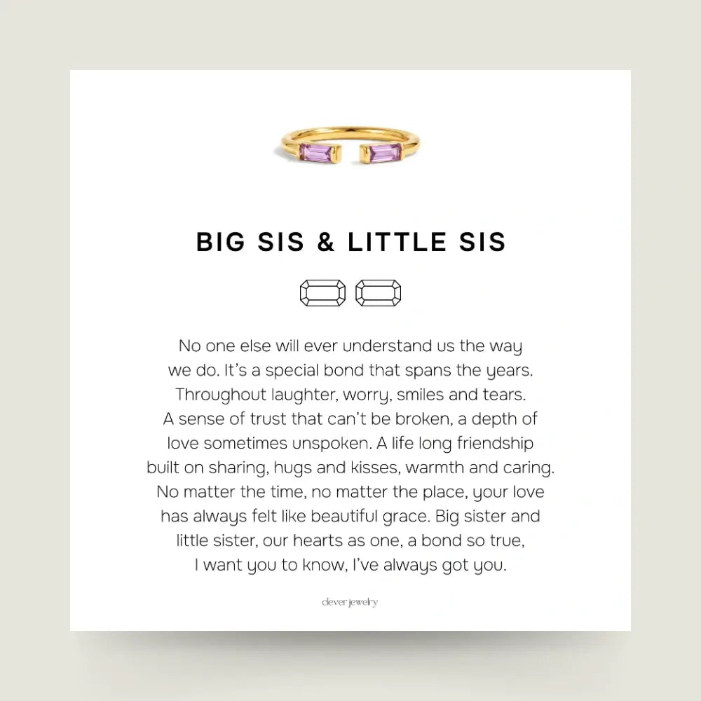 Big Sister & Little Sister - Bonded Birthstone Ring