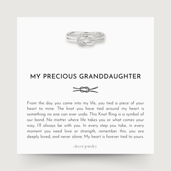 To My Granddaughter - Love Knot Ring