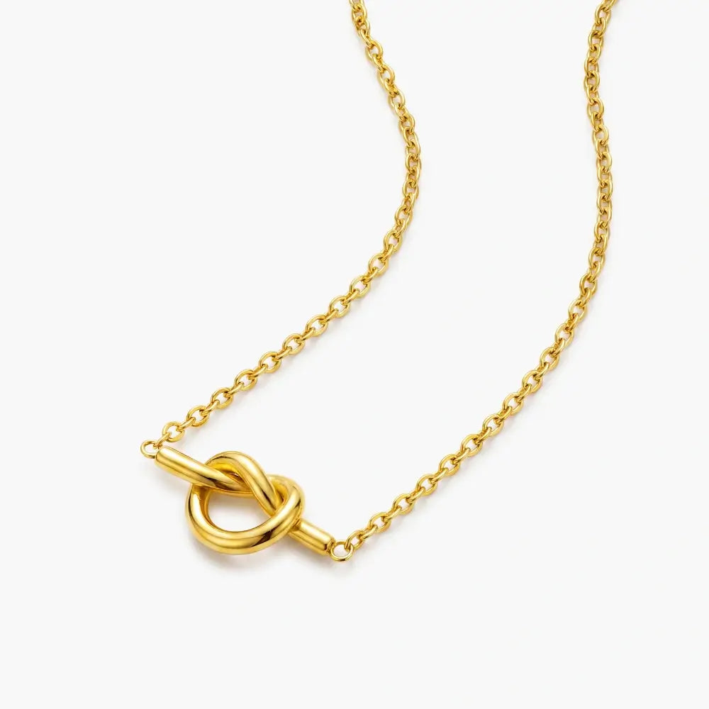 My Precious Granddaughter - Love Knot Gold Necklace