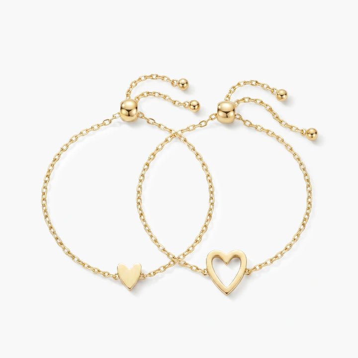 Mother & Daughter - Matching Hearts Bracelet