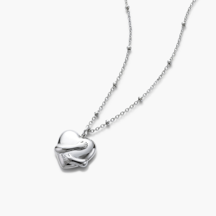 Wrapped In Love - Silver Hug Necklace