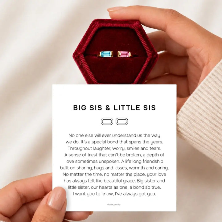 Big Sister & Little Sister - Bonded Birthstone Ring