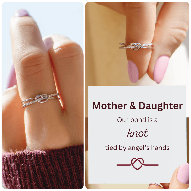 Mother & Daughter - Tied By Angel Hands Ring