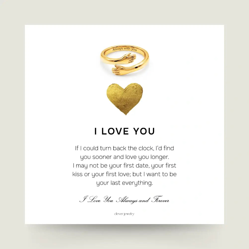 I Love You Gold Hug Ring
