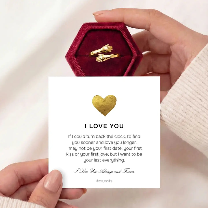 I Love You Gold Hug Ring
