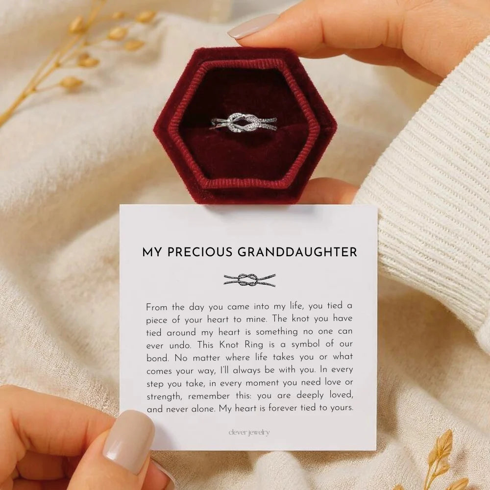 To My Granddaughter - Love Knot Ring