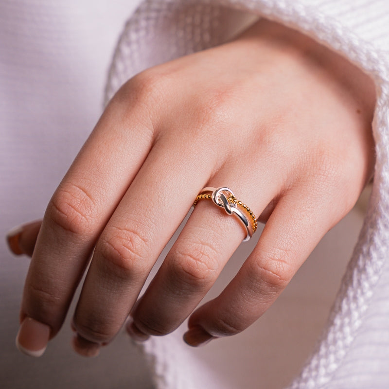 Mother & Daughter - Heart Knot Ring