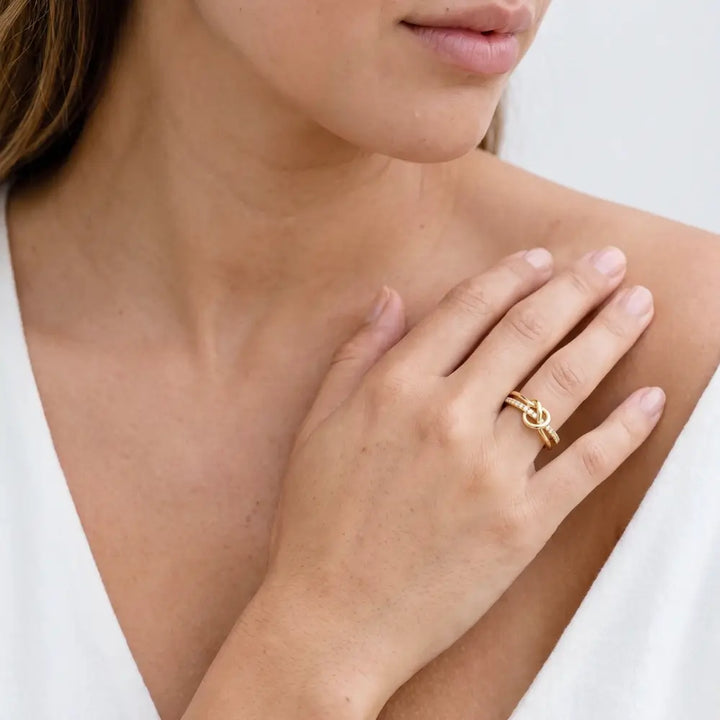 Mother & Daughter - Gold Linked Forever Ring