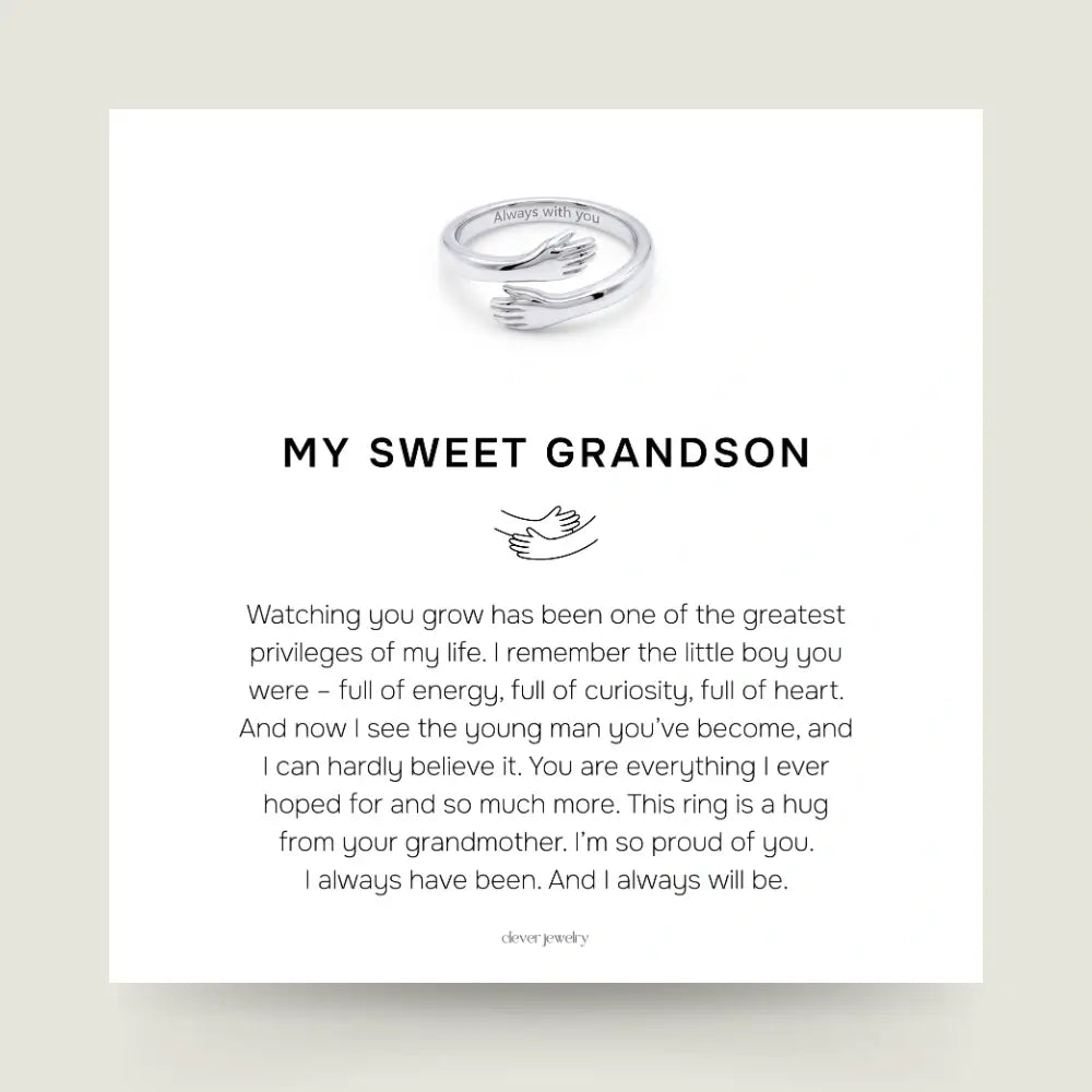 To My Grandson - Hug Ring