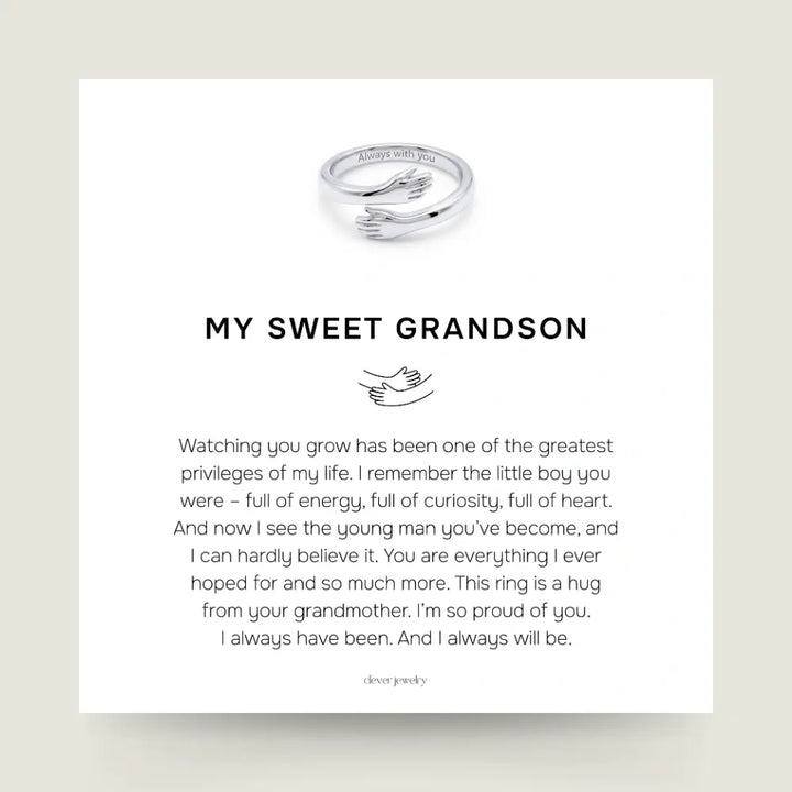 To My Grandson - Hug Ring
