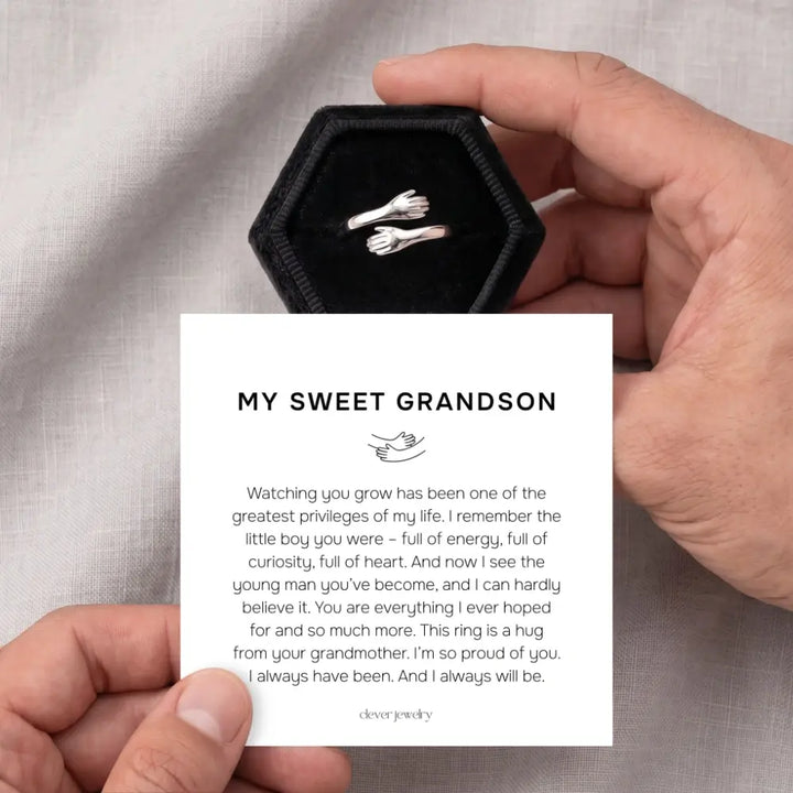 To My Grandson - Hug Ring