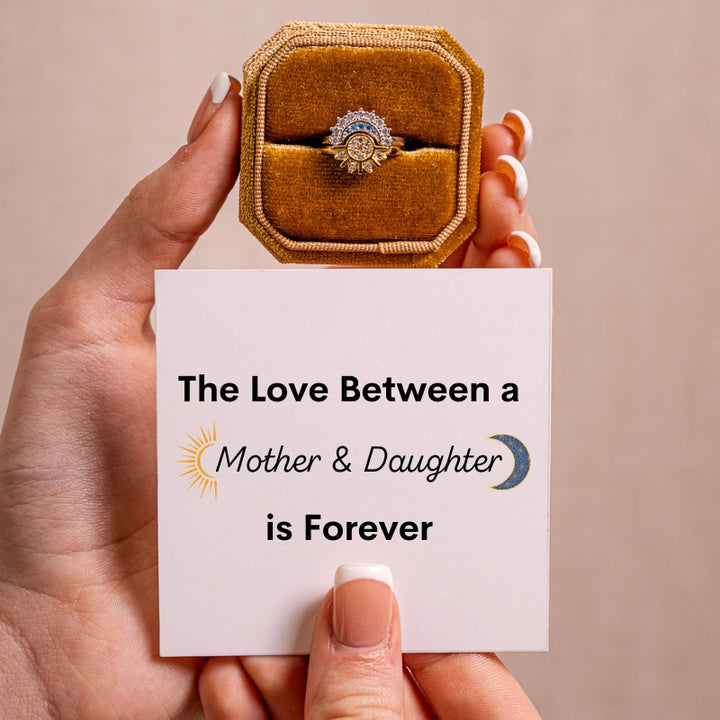 Mother & Daughter - Sun & Moon Ring Set