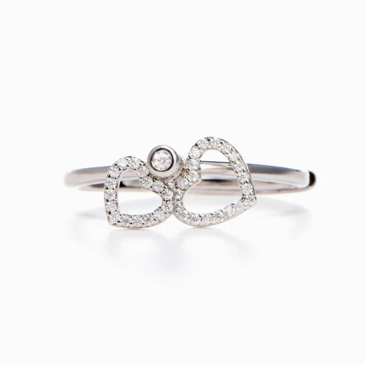 Mother & Daughter - Twin Heart Ring