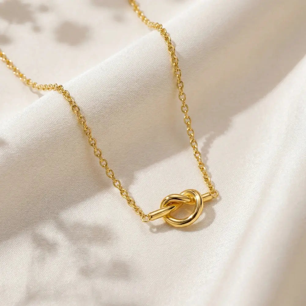 My Precious Granddaughter - Love Knot Gold Necklace