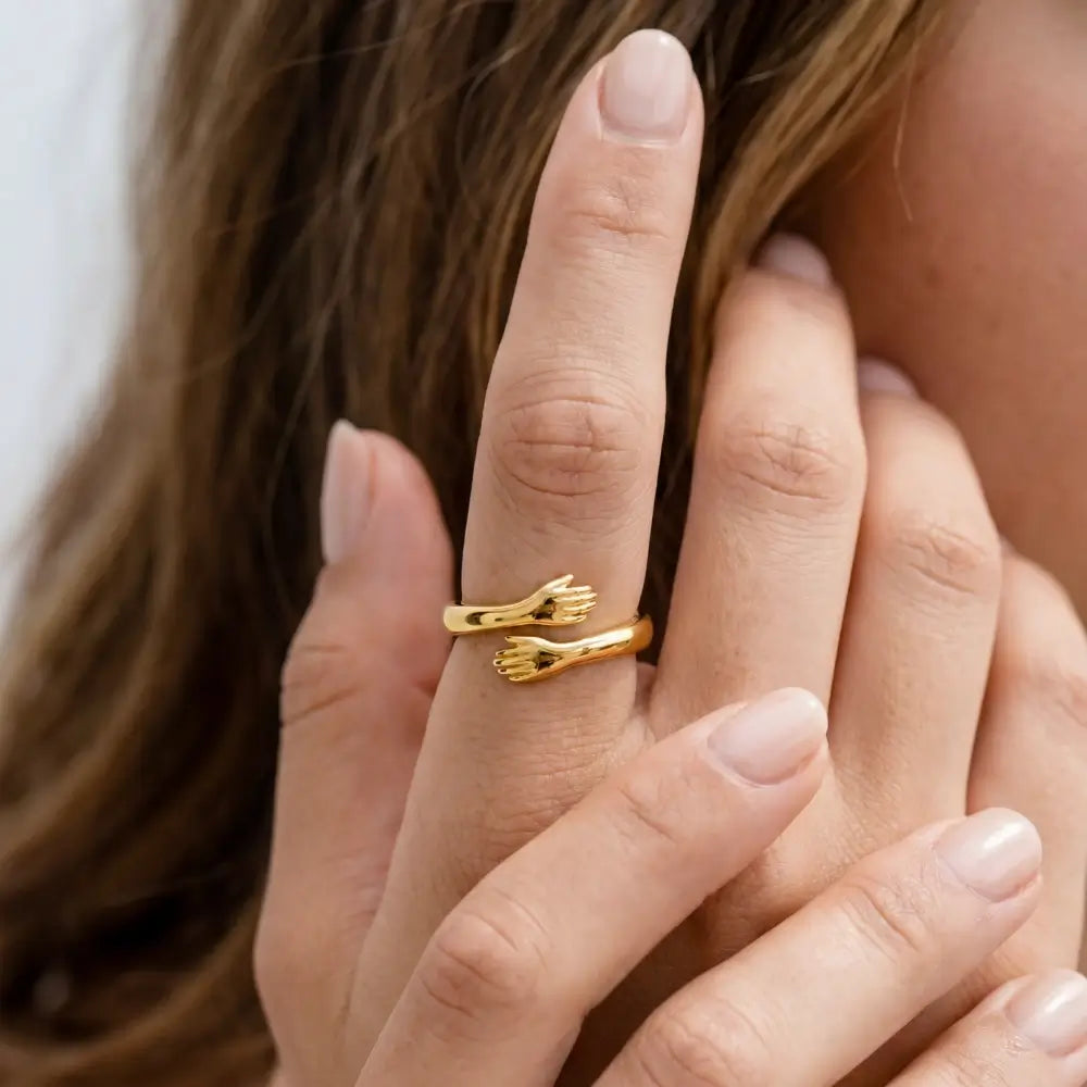 I Love You Gold Hug Ring