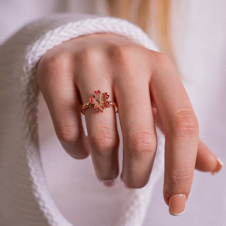 To My Daughter - Cherry Blossom Fidget Ring