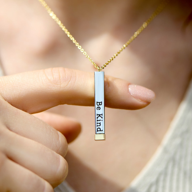 Be Kind Of A Bi♡ch - Hidden Message Necklace