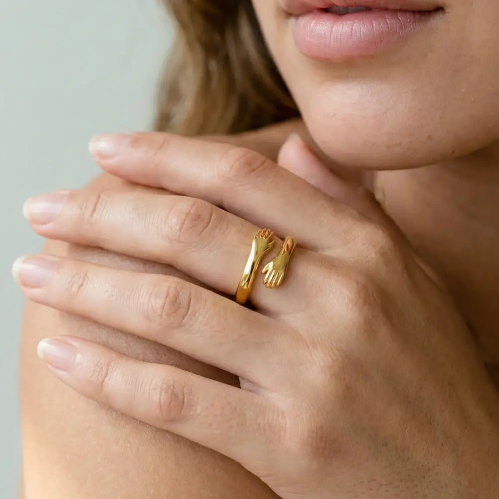 I Love You Gold Hug Ring