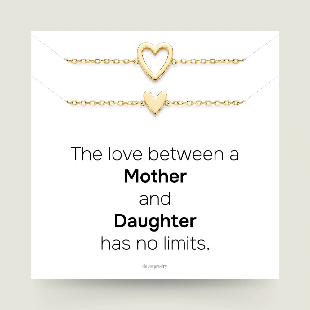 Mother & Daughter - Matching Hearts Bracelet