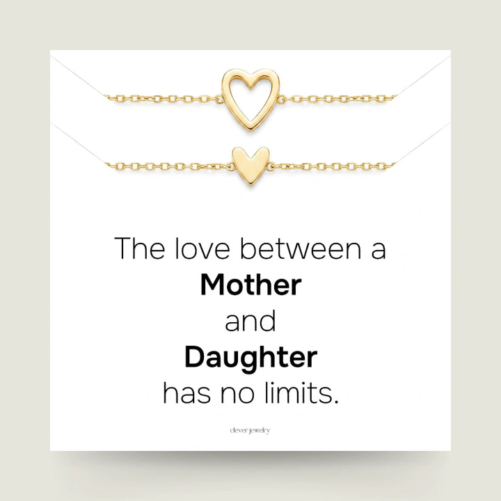 Mother & Daughter - Matching Hearts Bracelet