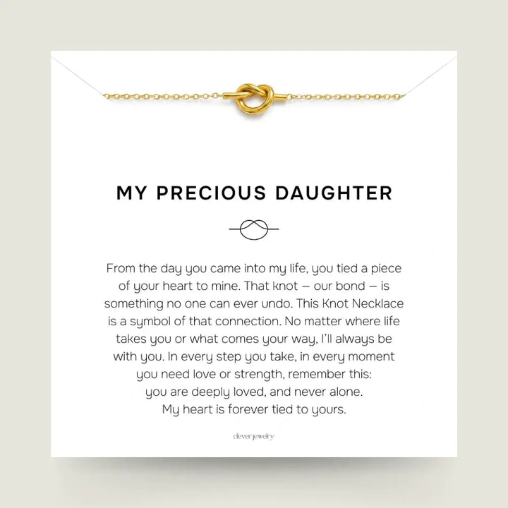 My Precious Daughter - Love Knot Gold Necklace