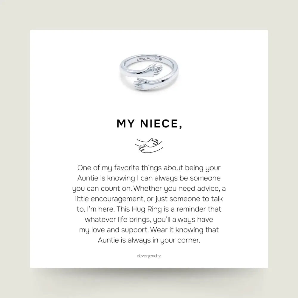 Auntie & Niece Hug Ring