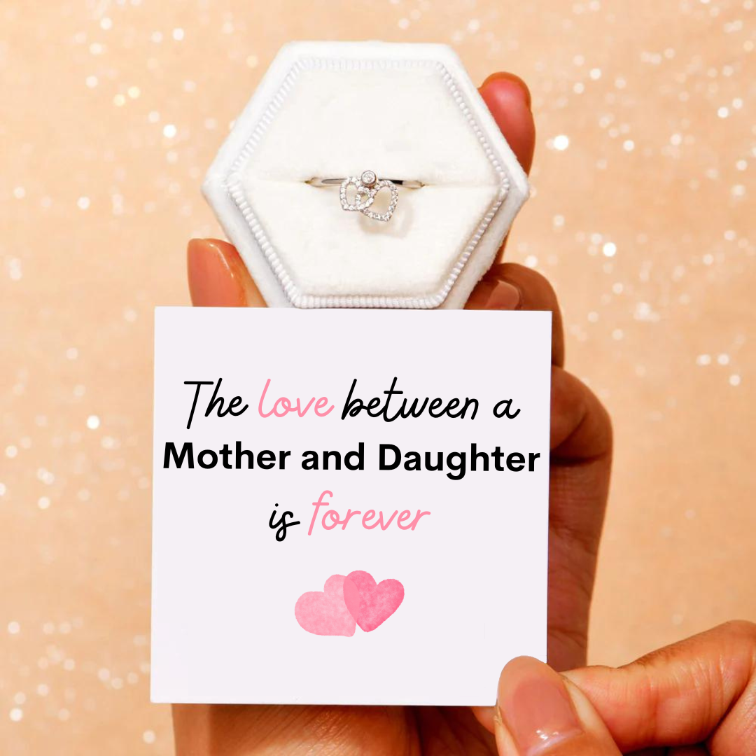 Mother & Daughter - Twin Heart Ring