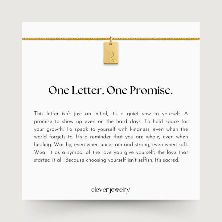 Initial Tag Promise Necklace