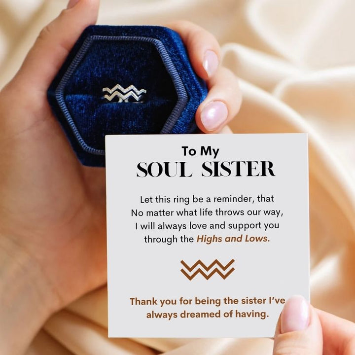 Soul Sister - Highs & Lows Friendship Ring