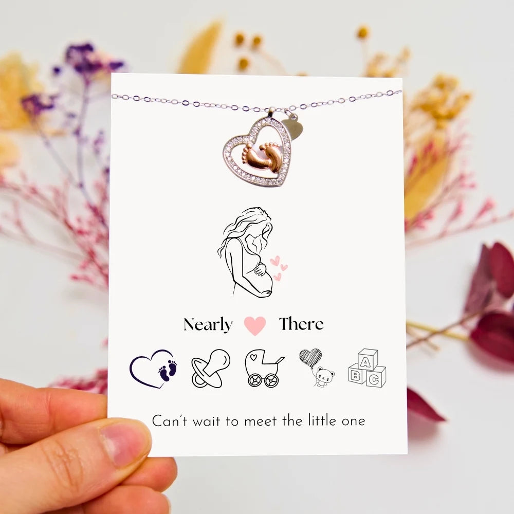 Mom To Be - Baby Feet Necklace