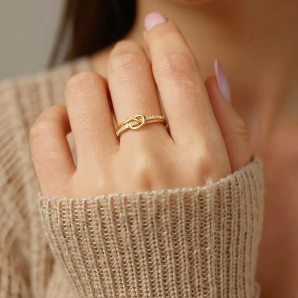 Mother & Daughter - Gold Linked Forever Ring