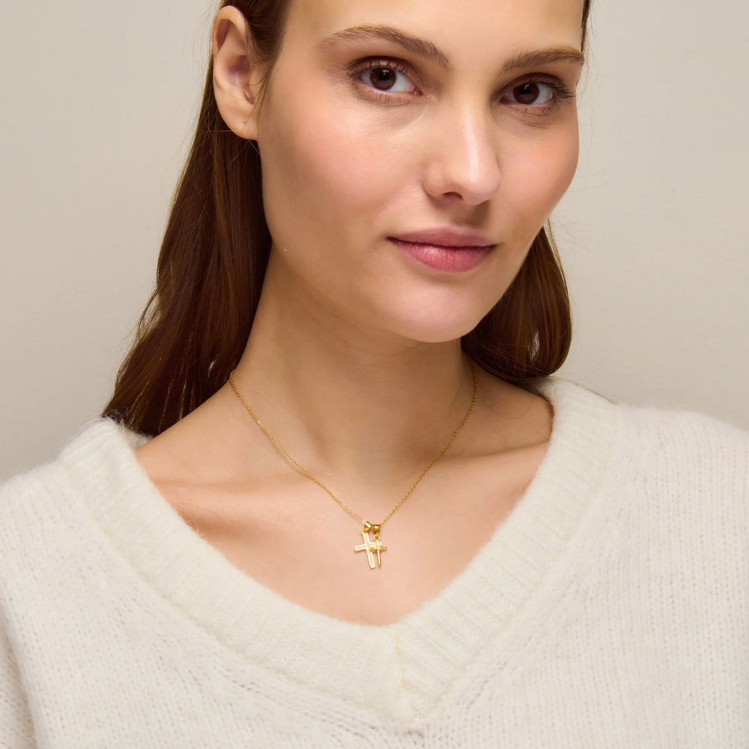 God's Plan - Double Cross Necklace