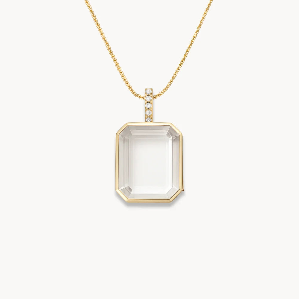 Baguette Gold Locket